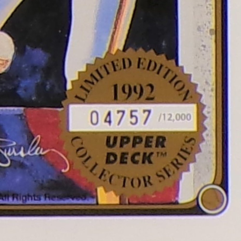 Upper Deck 1992  All Star Fan Fest Limited Edition Collector Series Card - Picture 9 of 10